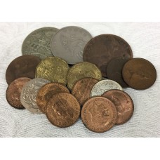 GREAT BRITAIN  UK 1891-1982 . FARTHINGS - TWENTY 20 PENCE . MIXED COINS